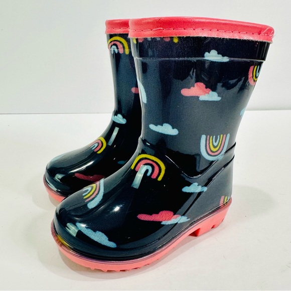 Carter's Other - 🩷 CARTER’S SIZE 4M RAINBOOTS GREAT CONDITION RAINBOW 🌈 CLOUDS DESIGN NAVY BLUE